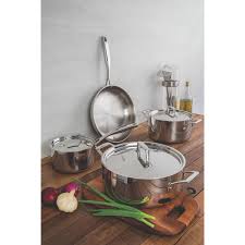 Tramontina Grano Stainless Steel Cookware Set With Tri Ply Body 4 Pc Set Tramontina