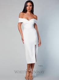 Gia Off Shoulder Midi Party Dress Classy Midi Wedding Dress Bride Reception Dresses