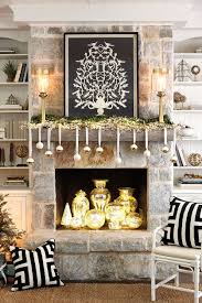 3 Festive Holiday Fireplace Mantels Gold Holiday Decor Holiday Fireplace Glam Christmas Decor