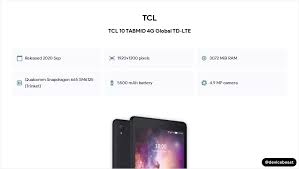 TCL 10 TABMID 4G Global TD-LTE Image ...