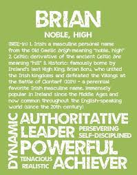 Brian Personalized Name Print Typography Print By Ohbabynames Numerology Names Typography