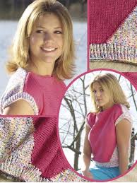 So instead of knitting two pieces for the front, one for the back, two more pieces for sleeves, and adding a separate neckine edging, i chose to knit this sweater in only. Free Knit Patterns Short Sleeved Sweaters