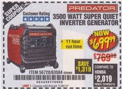 40% off harbor freight coupon predator generator. Harbor Freight Tools Coupon Database Free Coupons 25 Percent Off Coupons Toolbox Coupons Predator 3500 Watt Super Quiet Inverter Generator
