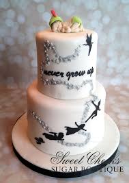 A Peter Pan Themed Baby Shower Cake Shower Cakes Disney Baby Shower Baby Shower Cakes