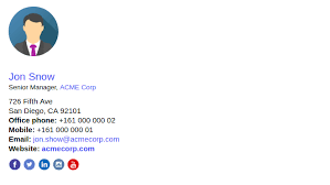 Email Signature Template Generator Convertful