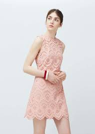 Rochie Brodată Din Bumbac Femei Mango Romania Womens Dresses Cotton Dresses Mango Clothing