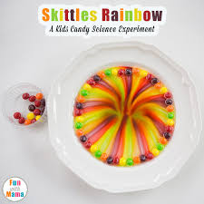 First, have everyone sit in a circle (in chairs or on the ground, it doesn't matter). Easy Rainbow Skittles Science Experiment Fun With Mama