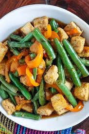 Green Beans Tofu Stir Fry Recipe In 2020 Green Beans Haitian Food Recipes Green Bean Recipes
