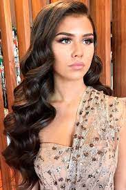 Lange Retro Wellen Langfrisuren Wellenhaar Langfrisuren Retro Hairstyles For Thick Hair Fri In 2020 Winter Hairstyles Long Wavy Hair Wedding Hairstyles For Long Hair