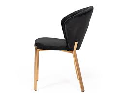 Meridian furniture capri 19.5h velvet dining chair in black (set of 2) $410.47. Modrest Nadia Modern Black Velvet Rosegold Dining Chair Set Of 2