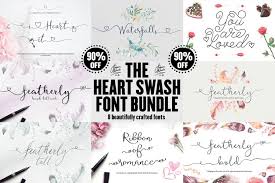One of the best things about using gimp is that it makes use of the freetype 2 font engine that includes support for a variety of different fonts that you can add to your image. The Heart Swash Font Bundle 811175 Calligraphy Font Bundles