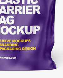 Matte Carrier Bag Mockup In Bag Sack Mockups On Yellow Images Object Mockups