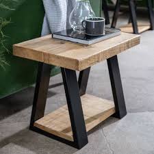 Side tables of solid wood serve as practical table and also create attractive interiors. Armstrong Side Table Industrial Small Table Handmade