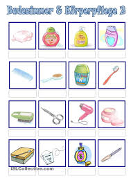 Badezimmer Korperpflege 2 Wortschatz Bildworterbuch Handout