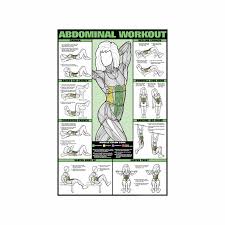 abdominal workout poster laminated