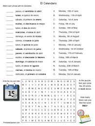 Printable Spanish Freebie Of The Day El Calendario Worksheet From Printablespanish Com Spanish Worksheets Elementary Spanish Learn Spanish Online