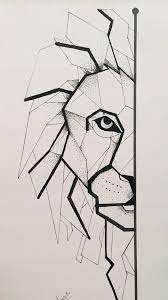 Pencil And Pen Lion Abstract Art Aaira Katoch Abstract Sketches Easy Pen Drawing Abstract Lion Art