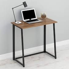 Eureka ergonomic modern folding computer desk. Compact Folding Desk In Walnut No Assembly Shop Designer Home Furnishings