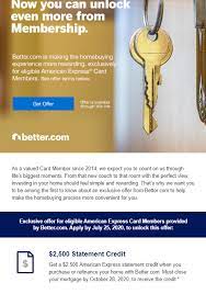 Plus, you could earn a welcome offer of membership rewards® points or cash back*, depending on the card you choose. Expired Ymmv American Express Cardholders 2 500 For Purchasing Refinancing With Better Com Doctor Of Credit