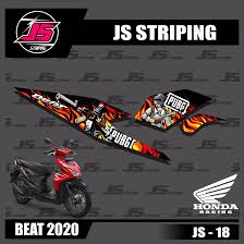 Harganya hanya rp3 jutaan saja. Sticker Striping Beat Fi 2020 Variasi Stiker Lis Motor Honda Beat Fi New 2020 Motif Kartun Pubgjs 18 Lazada Indonesia