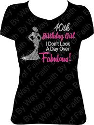 70th Birthday T Shirt Ideas 40th Birthday Girl Bling Rhinestone Glitter T Shirt Gifts Etsy 50th Birthday Shirts Birthday Shirts Girl Birthday