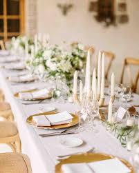 An Elegant Intimate Wedding In The French Countryside Wedding Reception Table Decorations Wedding Table Linens White Floral Arrangements