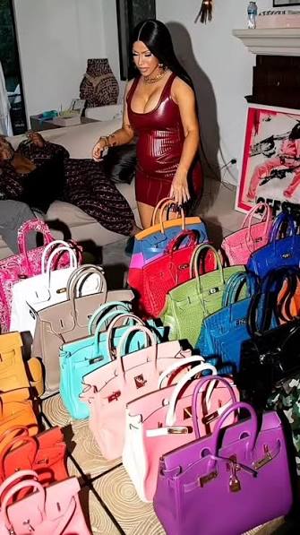 Cardi B stuns fans with a massive designer bag haul 😍 #cardib  #designerbags #haul