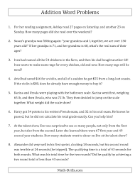 Single Step Addition Word Problems Using Two Digit Numbers A Word Problems Worksheet Addition Word Problems Addition Words Math Word Problems