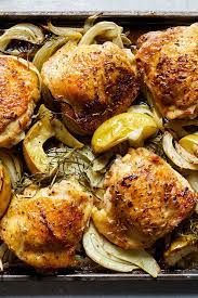 Sheet Pan Chicken With Apple Fennel And Onion Recipe Recipe Nyt Cooking Roasted Fennel Braised Chicken Thighs