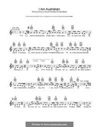 I Am Australian The Seekers By B Woodley D Newton On Musicaneo Lyrics And Chords Easy Ukulele Songs Woodley