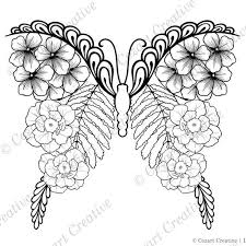 Butterfly Flower Coloring Page Cherry Blossom Peonies Etsy In 2020 Flower Coloring Pages Butterfly Coloring Page Butterfly Art