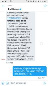 Pastikan anda sudah memiliki modem orbit untuk paket data ini. Indihome On Twitter Kak Putu Seperti Rekan Joni Informasikan Sebelumnya Terkait Fup Dimana Sebelumnya Mendapat Free Fup Covid19 Sebesar 50 Gb Namun Saat Ini Sudah Dihentikan Sehingga Fup Kembali Normal Sesuai Paket