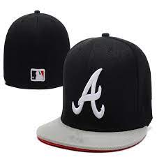 Wholesale Atlanta Braves Fitted Caps A Letter Full Closure Cap Embroidered Baseball Team Size Flat Brim Braves Hats O Braves Hat Atlanta Braves Hat Fitted Hats