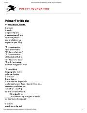 Primer For Blacks By Gwendolyn Brooks Poetry Foundation Pdf Primer For Blacks By Gwendolyn Brooks Poetry Foundation Primer For Blacks B Y G W E N Course Hero