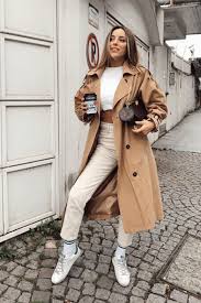 Modacelikler Camel Balon Kol Oversize Trenckot Online Satis Indirimli Satin Al