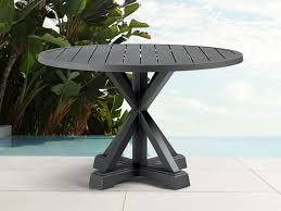 Montego Outdoor 72 Round Dining Table In Slate In 2020 Round Outdoor Dining Table Outdoor Dining Table 48 Round Dining Table