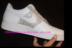 Nike Air Force 1 Black Price In India 182 34 Bessieboos Nike Af1 Air Force One Custom Swarovski Bling Gems Rhinestones Sneakers Shoes Women Or Men Womens Shoes Sneakers Sneakers Women Shoes