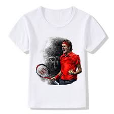 Buy roger federer t shirt and get the best deals at the lowest prices on ebay! Boys Girls Roger Federer Rf Art T Shirt Children Federer Tops Baby Short Sleeve T Shirt Kids Summer Clothes Ooo286 T Shirts Aliexpress