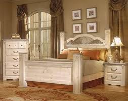 Seville Soft White King Poster Bed White Bedroom Furniture For Adults Bedroom Sets Standard Furniture