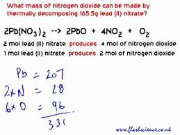 Reacting Mass Calculation Decomposition Of Lead Ii Nitrate Youtube