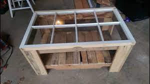 If you're into rustic furniture, you will definitely love the outcome of this coffee table project. Pallet Wood And Old Window Coffee Table Pallet Projects Youtube