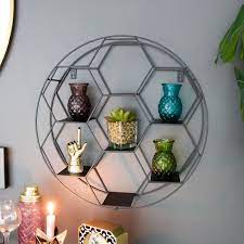 Black Metal Round Wall Shelf Shelf Shelfie Shelving Scandi Scandihome Scandidecor Homeideas Homedec Round Wall Shelves Wall Shelves Metal Wall Shelves