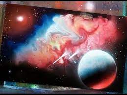 Spray Paint Art Secrets How To Spray Paint Galaxies Nebulas Aurora Mountains And More Spray Paint Art Spray Paint Artwork Art Painting