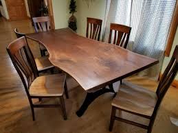 6 foot and less tables. Walnut Bookmatch Dining Table Black River Furniture Outlet
