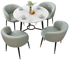 Overstock.com has been visited by 1m+ users in the past month Amazon Com Zcxbhd Retro Dining Table And 4 Chairs Set Wood Table And Metal Legs Combination Stylish Durable For Office Lounge Dining Kitchen Color Gray Table Chair Sets