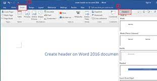 3 Ways To Create Header On Ms Word 2016 Document And Add Border Line To Header