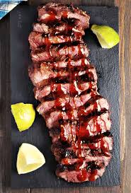 Get thin sliced black angus beef sirloin tip steak for carne asada (per lb) delivered to you within two hours via instacart. Grilled Steak With Honey Chipotle Glaze Frugal Hausfrau