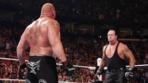 Image result for brock smiles at undertaker