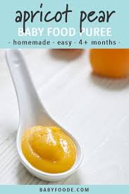 pear with coconut oil baby food puree