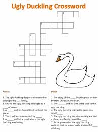 Cryptic american hard crossword puzzles printable for solving on paper. The Ugly Duckling Crossword Puzzles